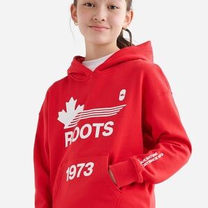 Roots Toddler Red Hoodie Size 4T